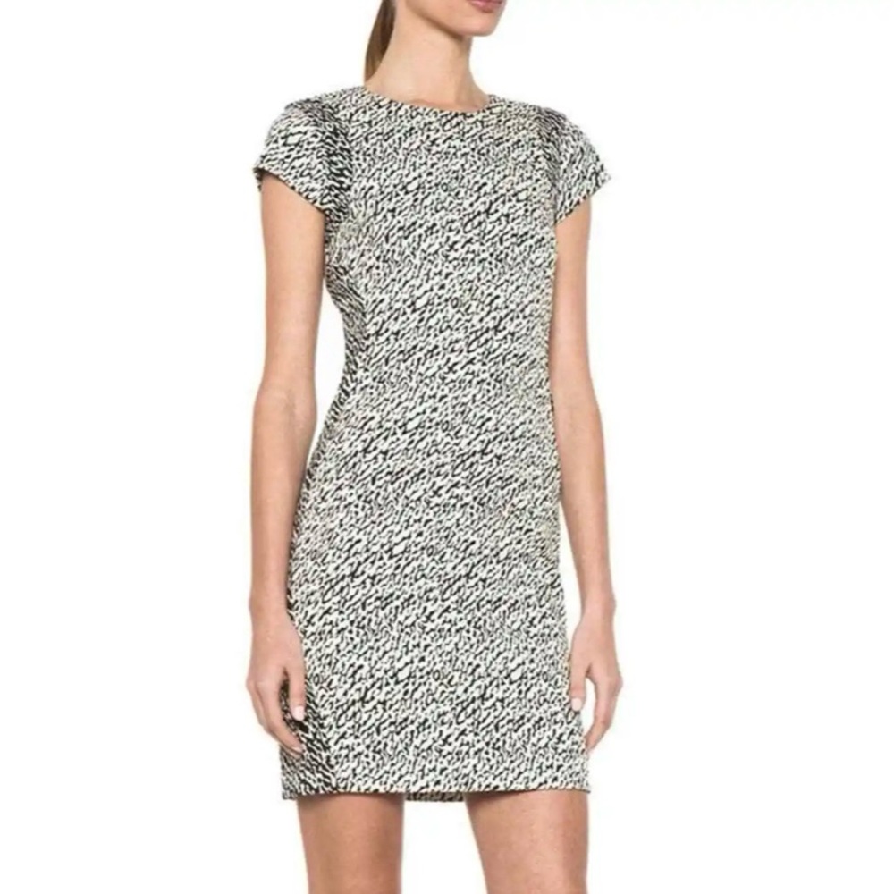 Diane von Furstenberg Women’s Pele Snake Wave Jacquard Sheath Midi Dress Size 0